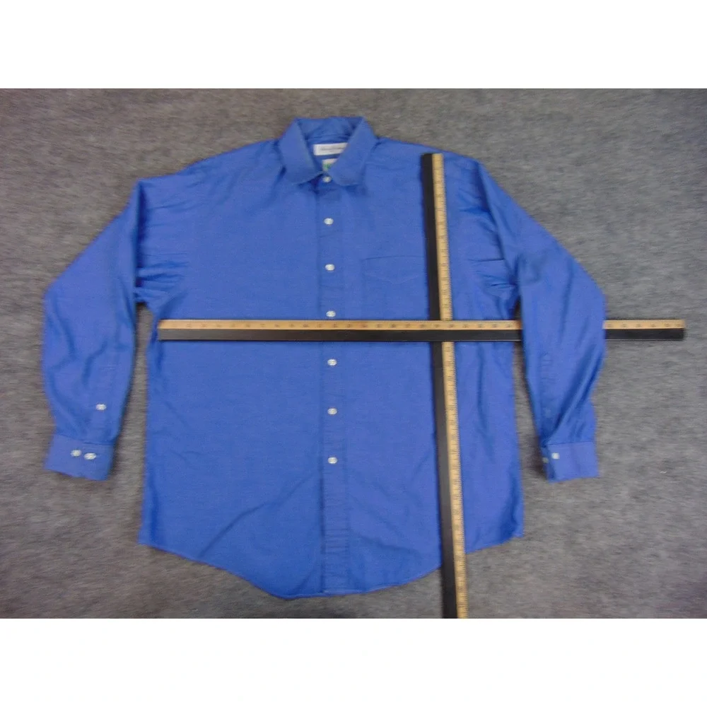 Brooks Brothers Dress Shirt Mens 17x34 Blue‎ Cotton Button Down